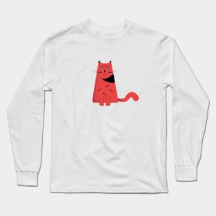 sad and angry cat with plants Long Sleeve T-Shirt